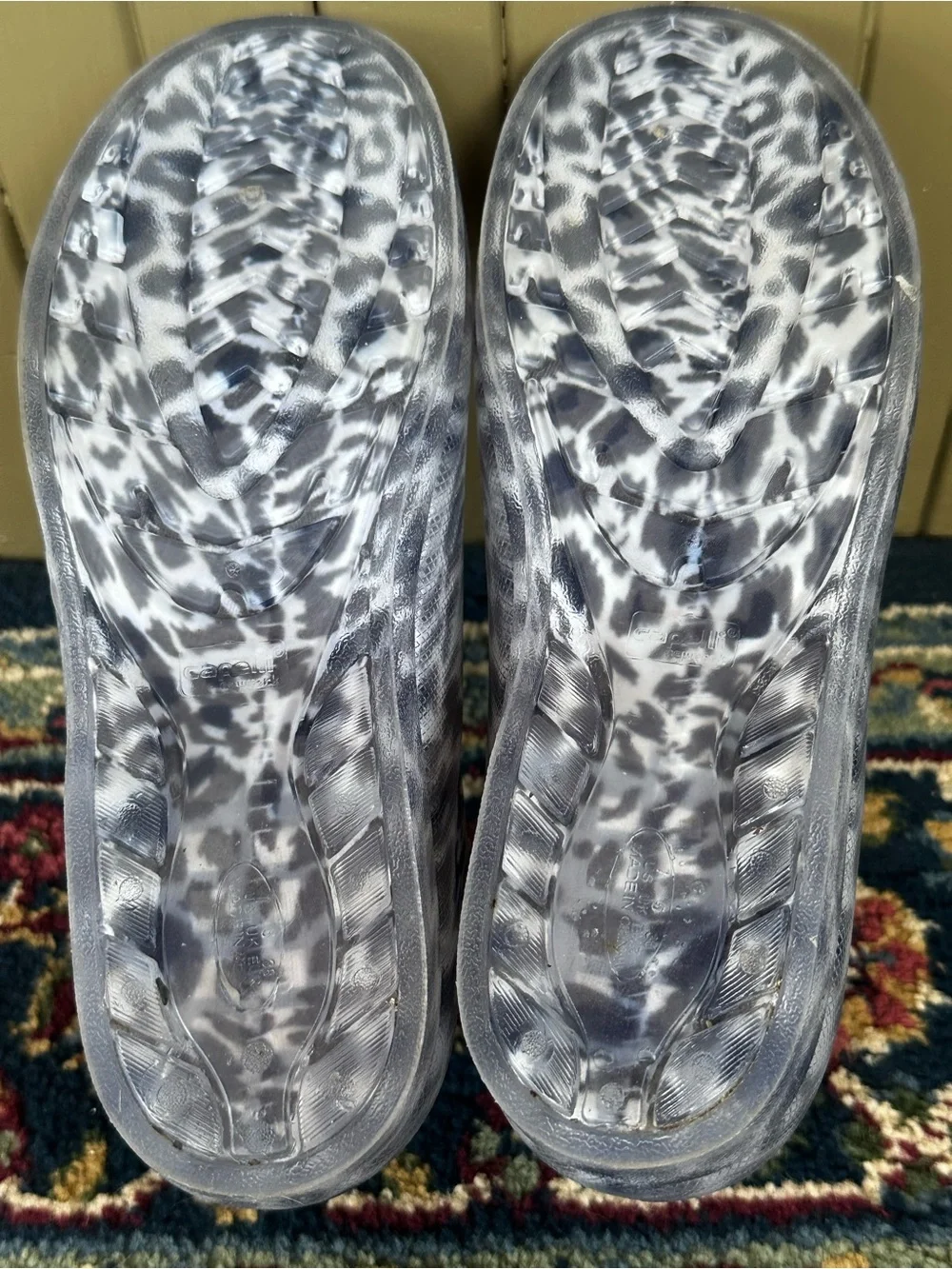 Capelli New York Slip-on Rain Booties Black white Leopard 7